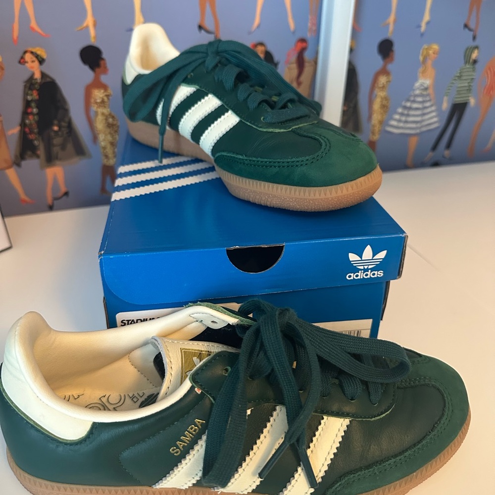 Adidas OG Samba Collegiate green and cream White Sneakers